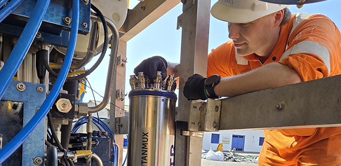 engineer with machinery